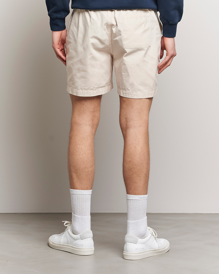 Homme | Shorts | Colorful Standard | Classic Organic Twill Drawstring Shorts Ivory White