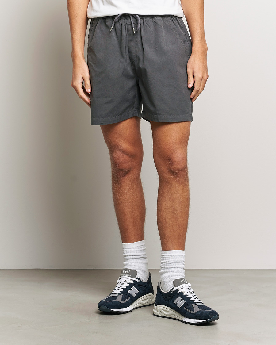 Homme |  | Colorful Standard | Classic Organic Twill Drawstring Shorts Lava Grey