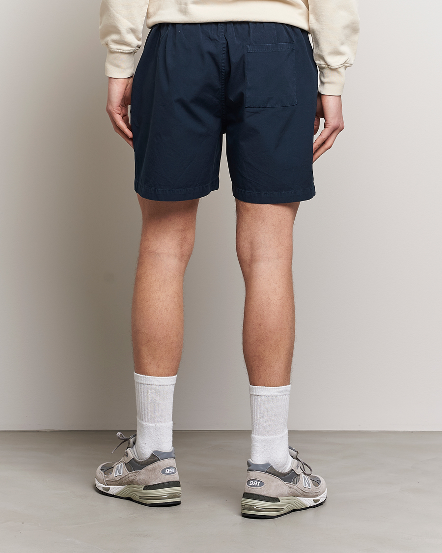 Homme | Shorts | Colorful Standard | Classic Organic Twill Drawstring Shorts Navy Blue