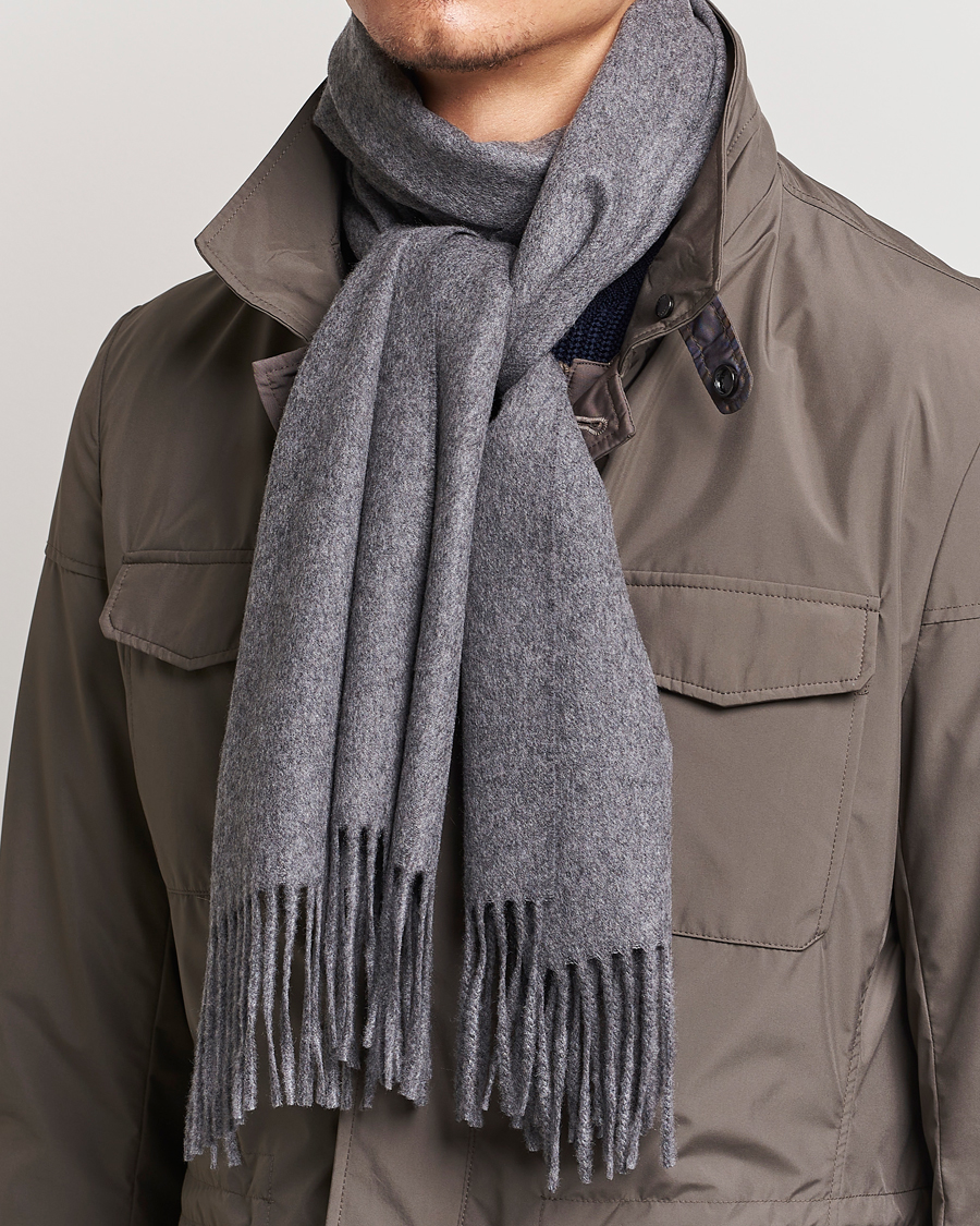 Homme | Sections | Piacenza Cashmere | Cashmere Scarf Grey Melange