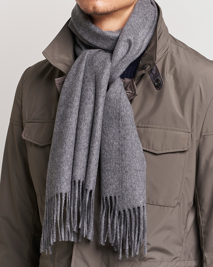 Homme | Écharpes | Piacenza Cashmere | Cashmere Scarf Grey Melange