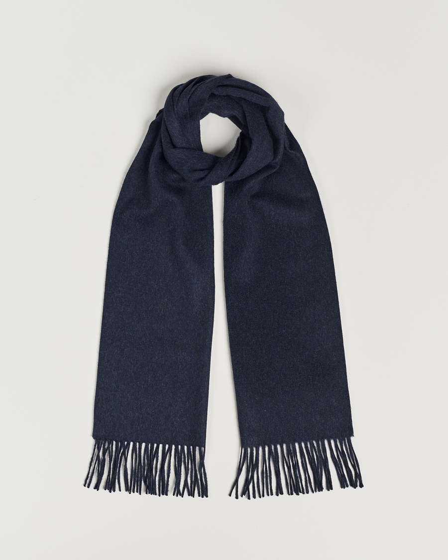 Homme | Écharpes | Piacenza Cashmere | Cashmere Scarf Navy Melange