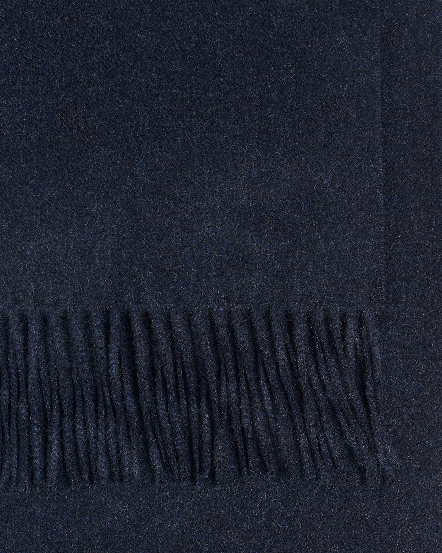 Homme | Écharpes | Piacenza Cashmere | Cashmere Scarf Navy Melange