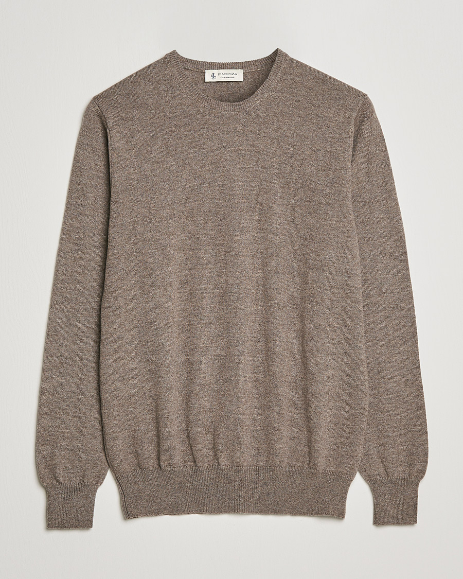 Homme | Pulls Et Tricots | Piacenza Cashmere | Cashmere Crew Neck Sweater Brown
