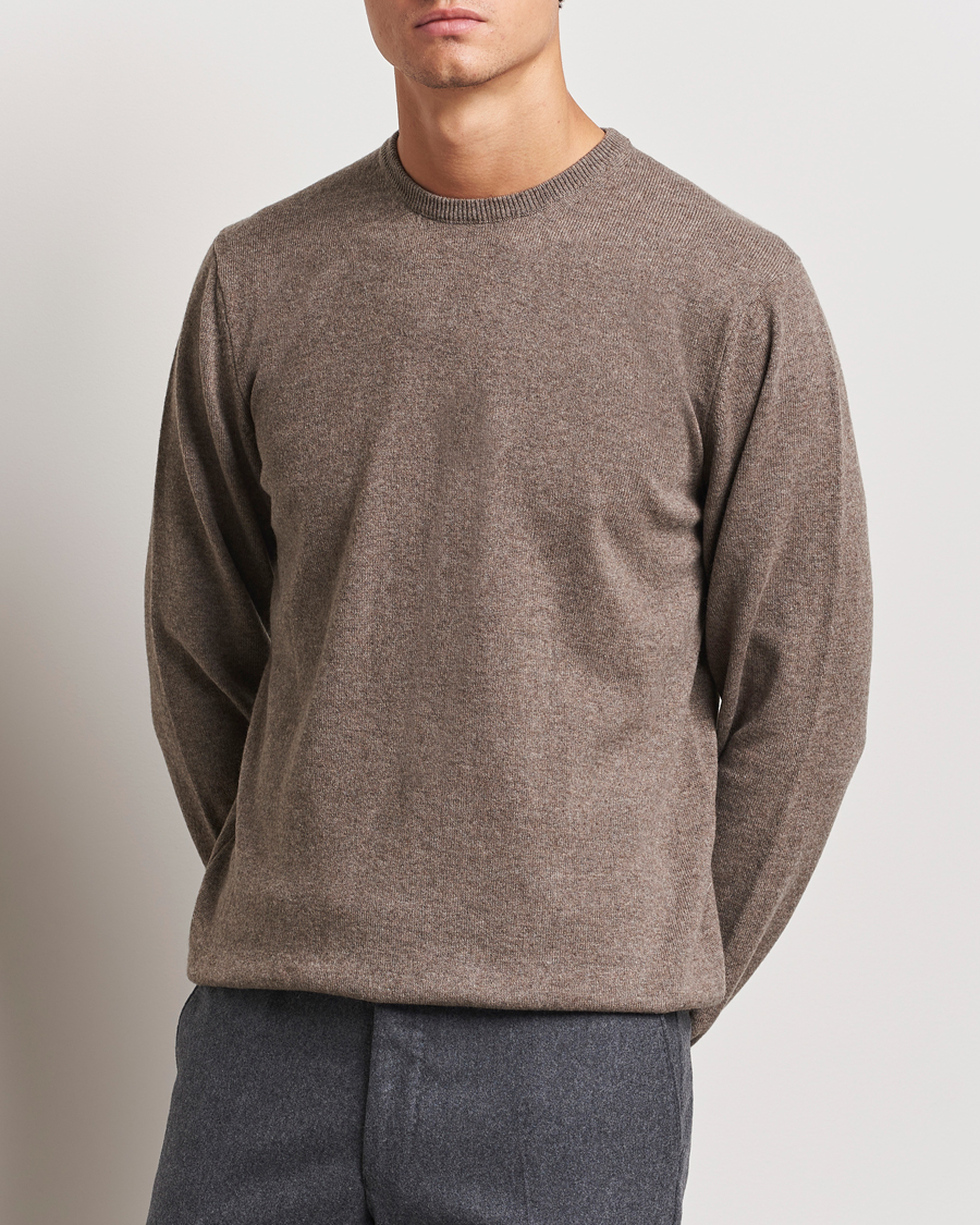 Homme | Pulls Et Tricots | Piacenza Cashmere | Cashmere Crew Neck Sweater Brown