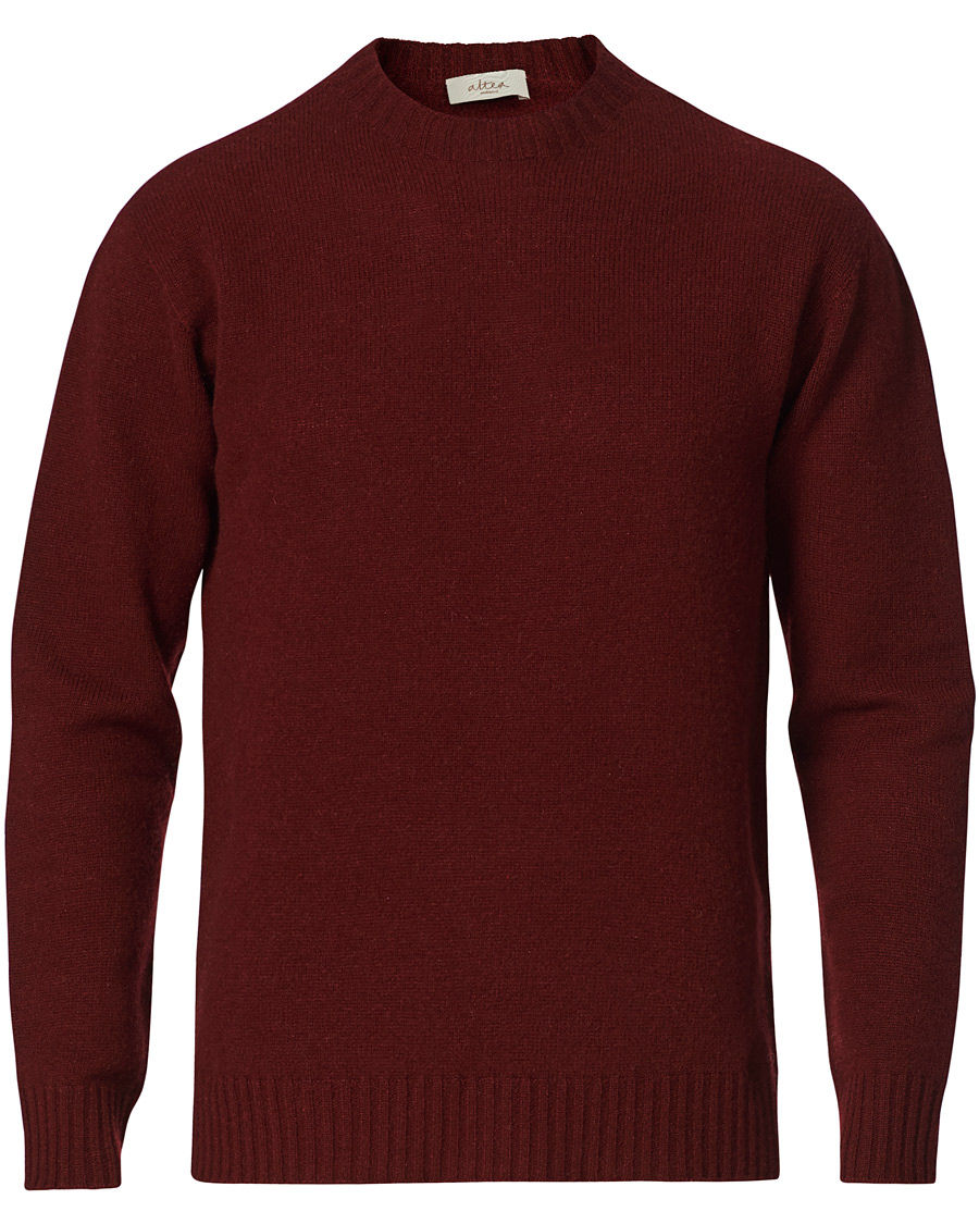 Homme | Pulls Et Tricots | Altea | Wool/Cashmere Crew Neck Sweater Burgundy