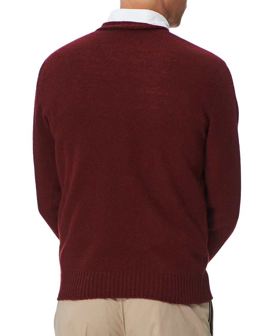 Homme | Pulls Et Tricots | Altea | Wool/Cashmere Crew Neck Sweater Burgundy