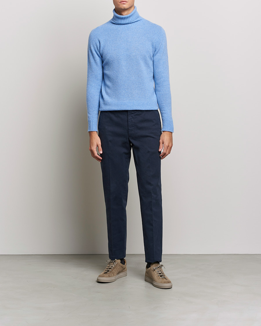 Homme | Pulls Et Tricots | Altea | Wool/Cashmere Turtleneck Sweater Light Blue