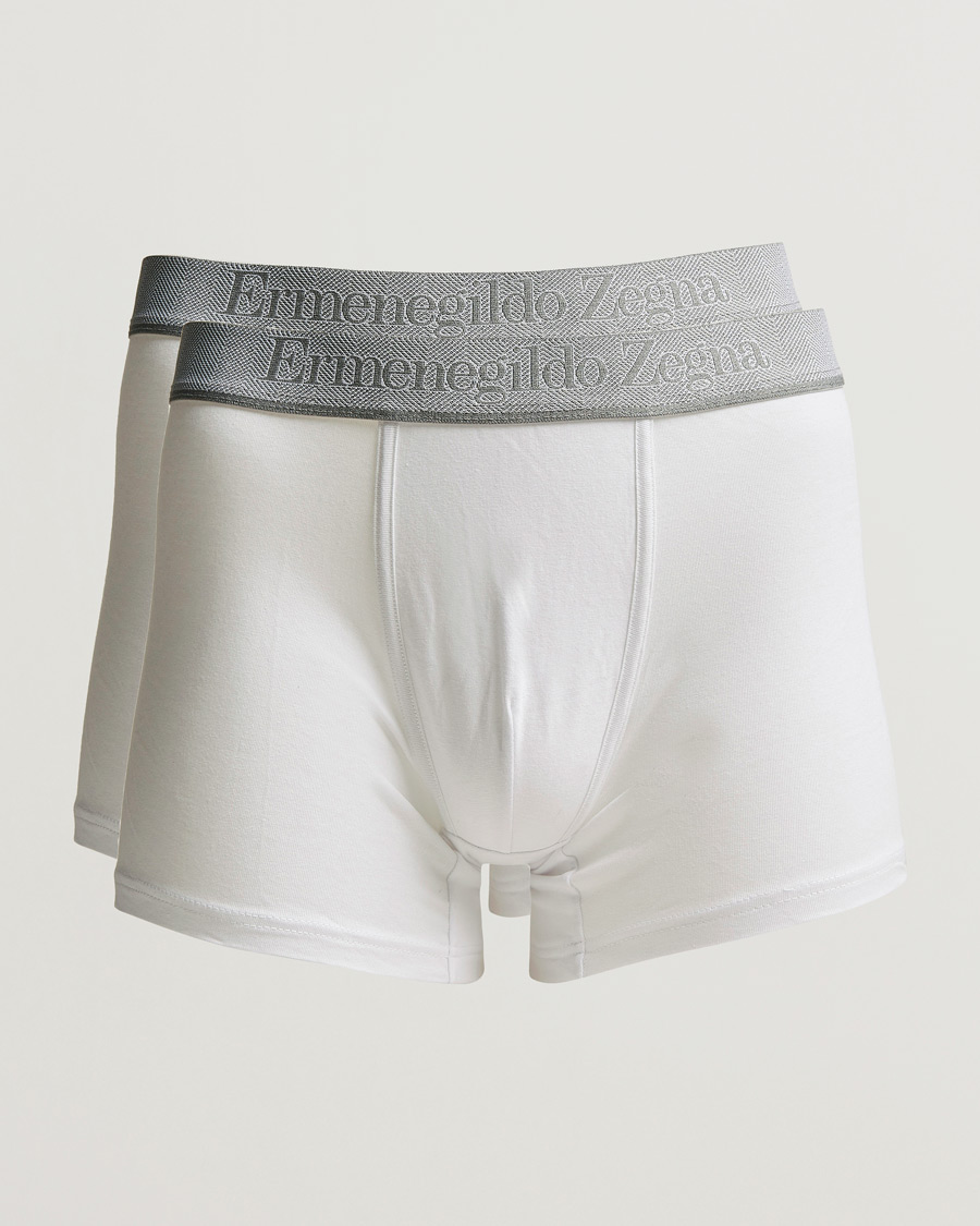 Homme | Sous-Vêtements Et Chaussettes | Zegna | Cotton Stretch Boxer Bi-Pack White