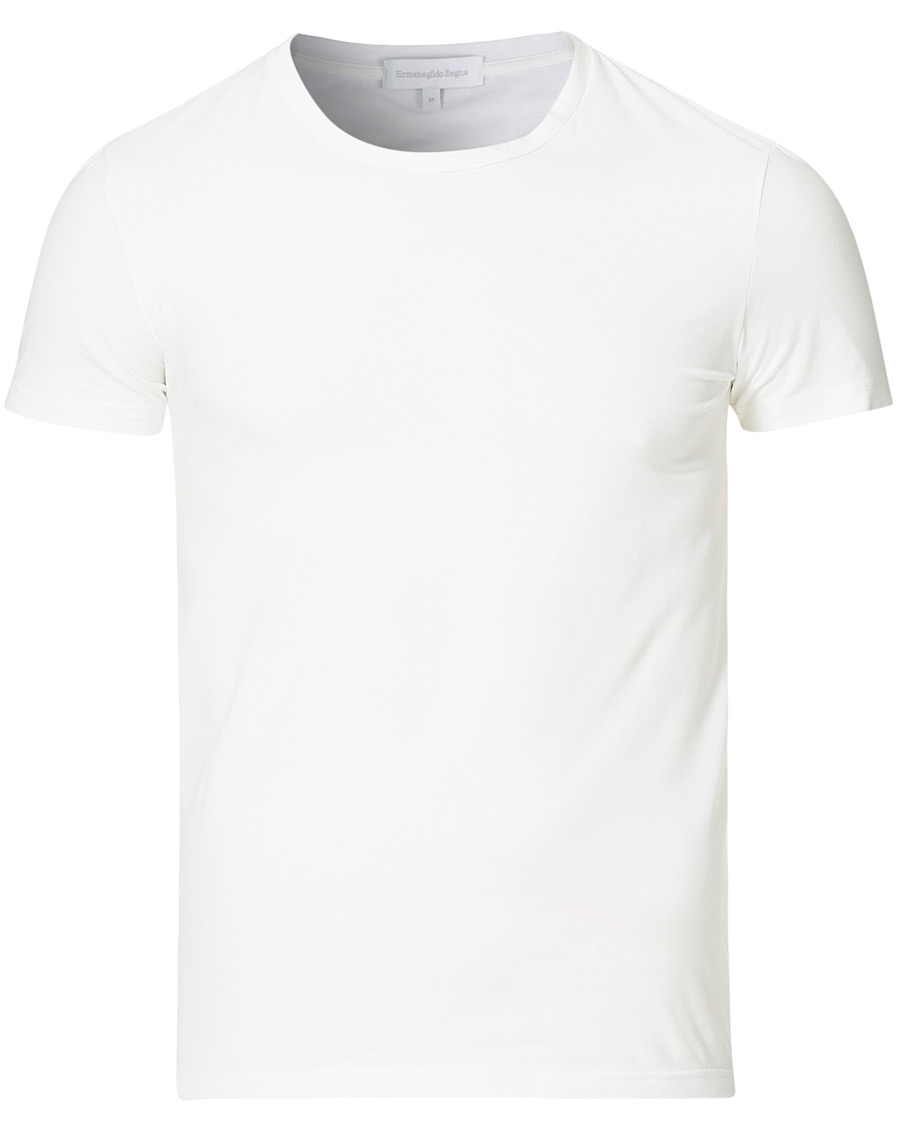 Homme | T-shirts | Zegna | Cotton Stretch Crew Neck T-Shirt White