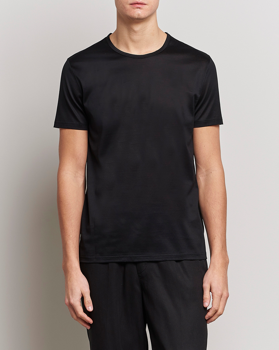 Homme | T-shirts | Zegna | Filoscozia Fine Cotton Crew Neck T-Shirt Black