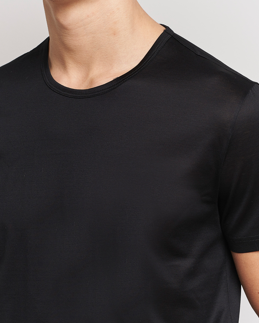 Homme | T-shirts | Zegna | Filoscozia Fine Cotton Crew Neck T-Shirt Black