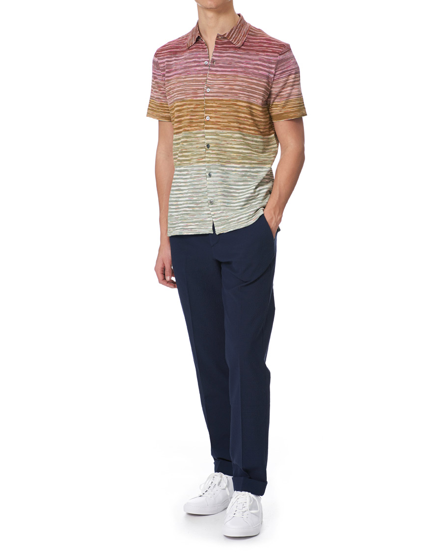 Homme | Chemises | Missoni | Space-Dye Knitted Short Sleeve Shirt Multicolor