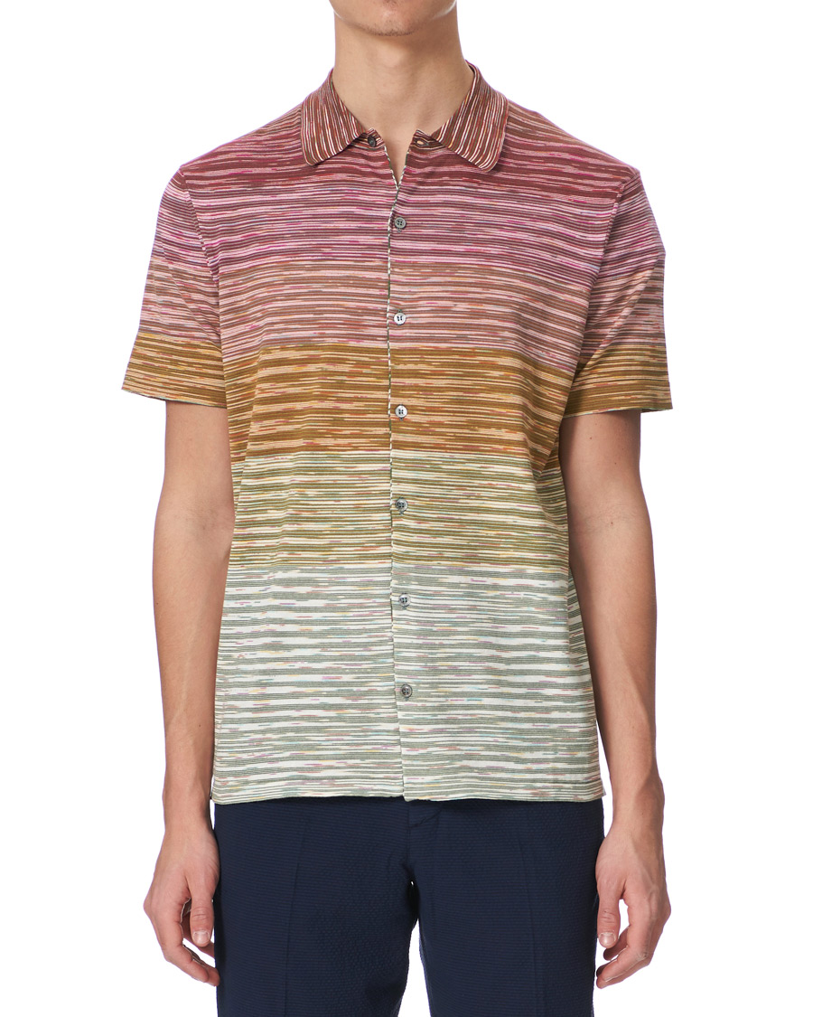 Homme | Chemises | Missoni | Space-Dye Knitted Short Sleeve Shirt Multicolor