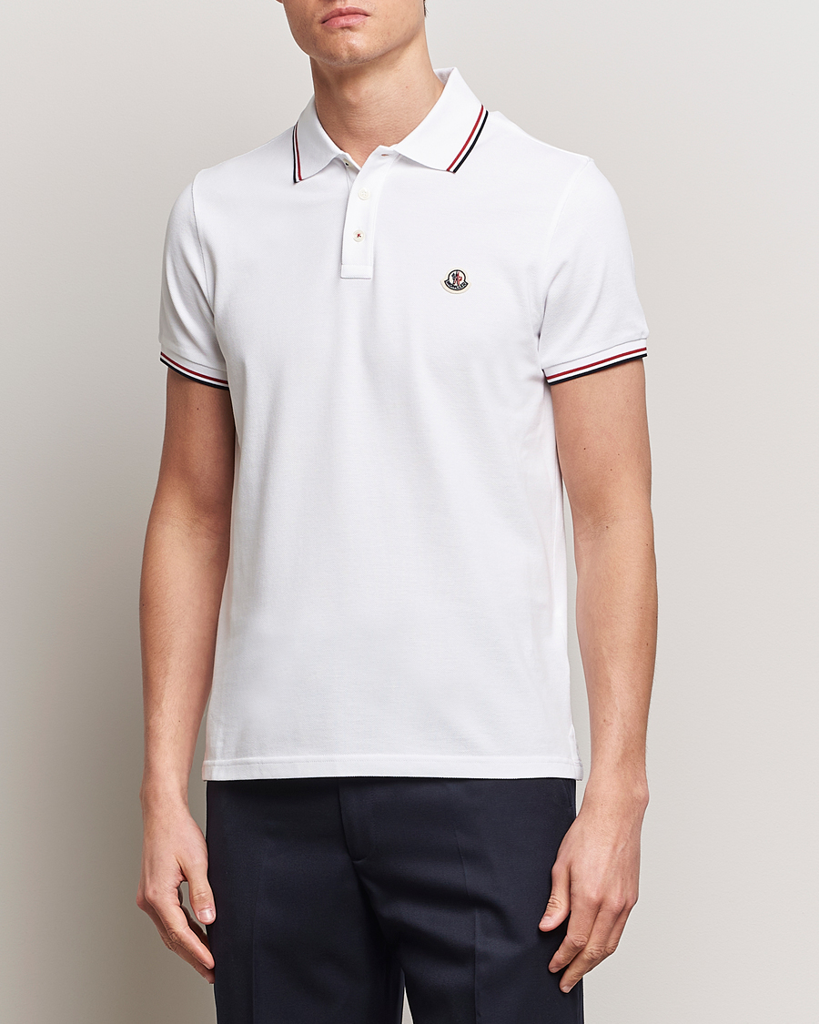 Homme |  | Moncler | Contrast Rib Polo White