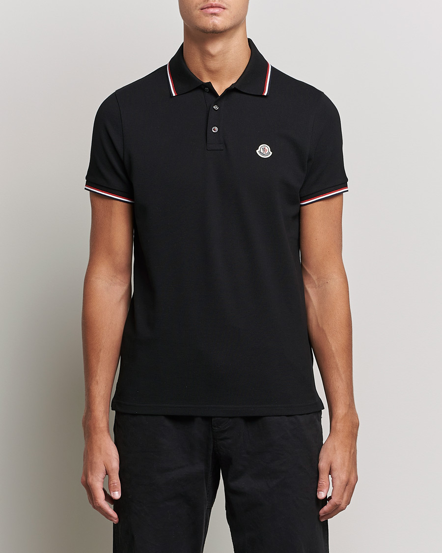 Homme |  | Moncler | Contrast Rib Polo Black