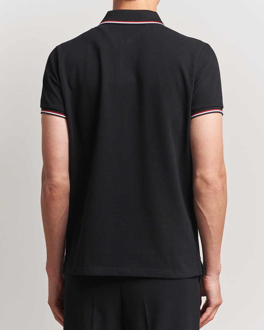 Homme | Polos | Moncler | Contrast Rib Polo Black