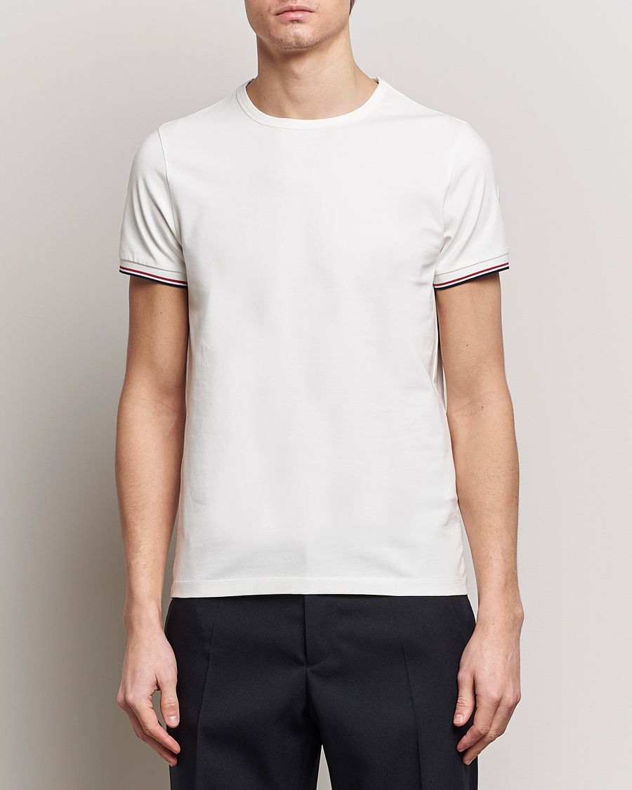 Homme | T-shirts À Manches Courtes | Moncler | Shoulder Logo T-Shirt Off White