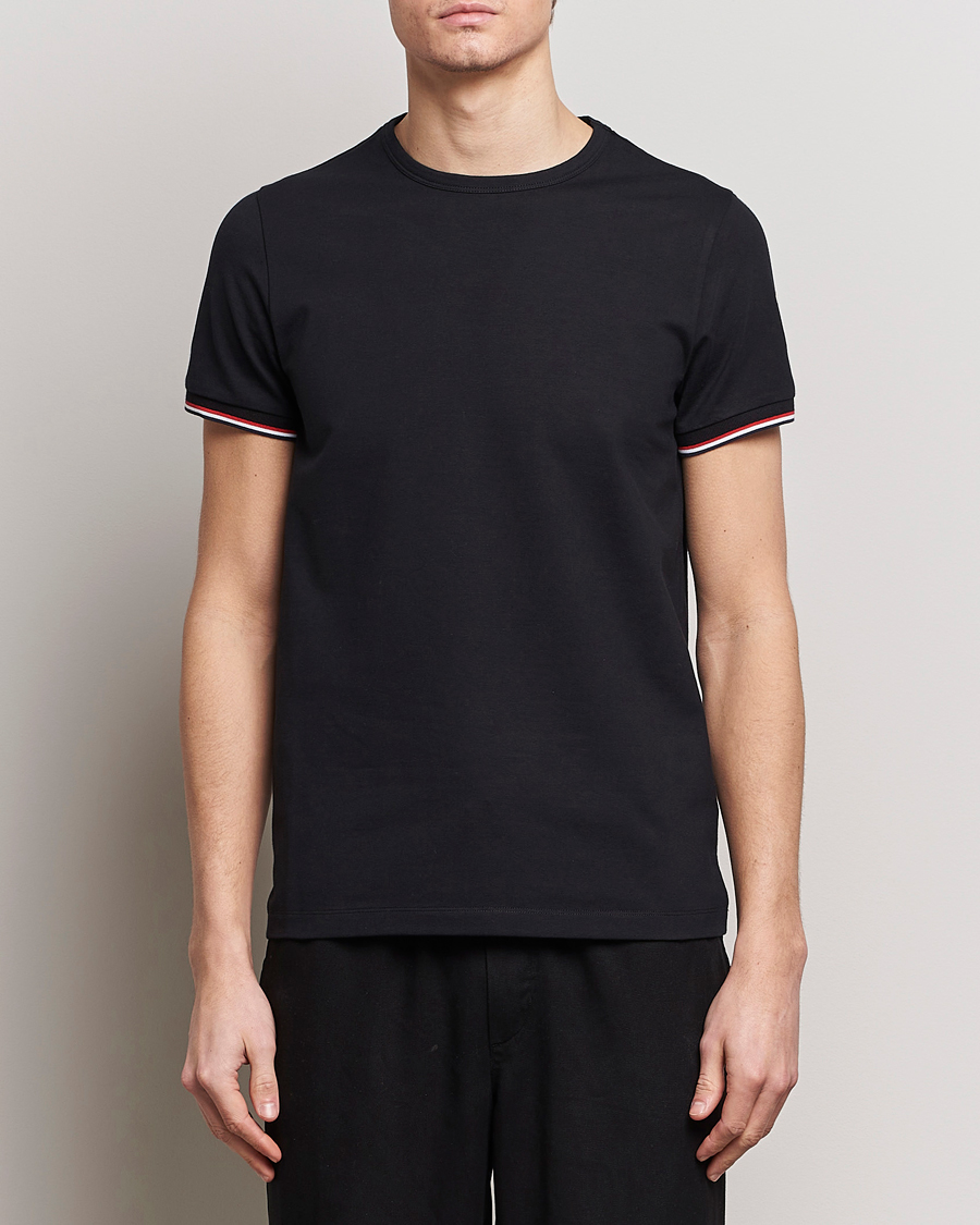 Homme | T-shirts À Manches Courtes | Moncler | Shoulder Logo T-Shirt Black