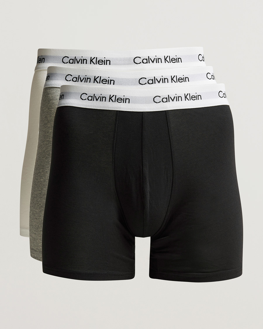 Homme | Sous-Vêtements Et Chaussettes | Calvin Klein | Cotton Stretch 3-Pack Boxer Breif Black/Grey/White