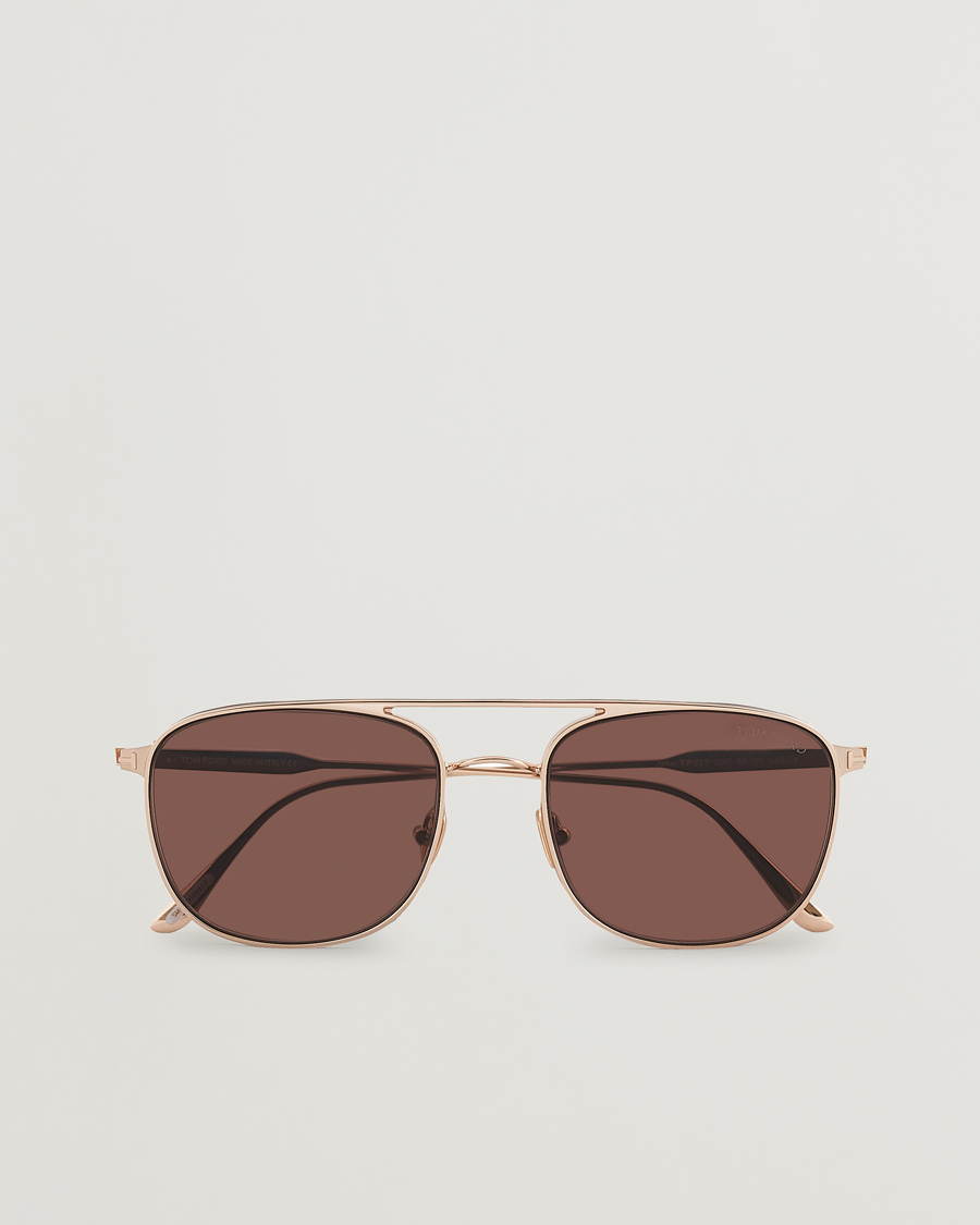 Homme | Tom Ford Jake Sunglasses Shiny Rose Gold/Brown | Tom Ford | Jake Sunglasses Shiny Rose Gold/Brown