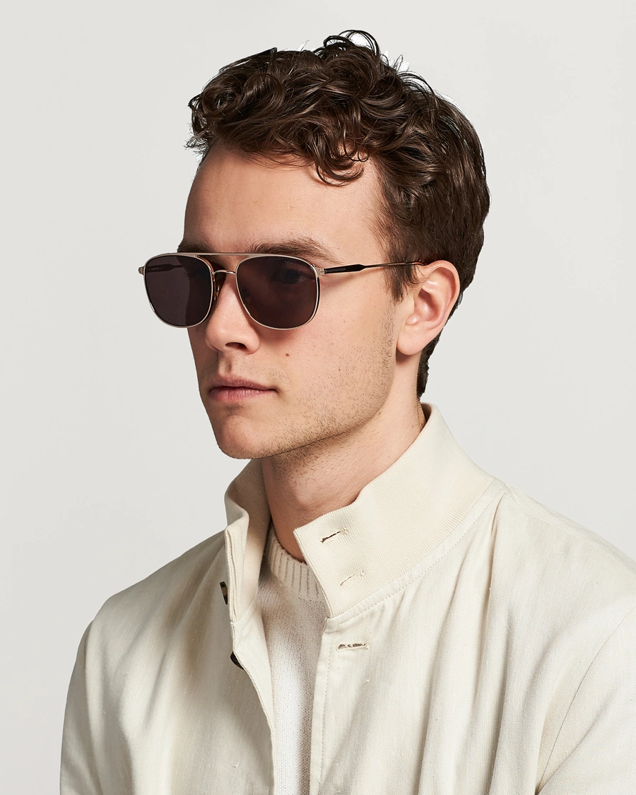 Homme |  | Tom Ford | Jake Sunglasses Shiny Rose Gold/Brown