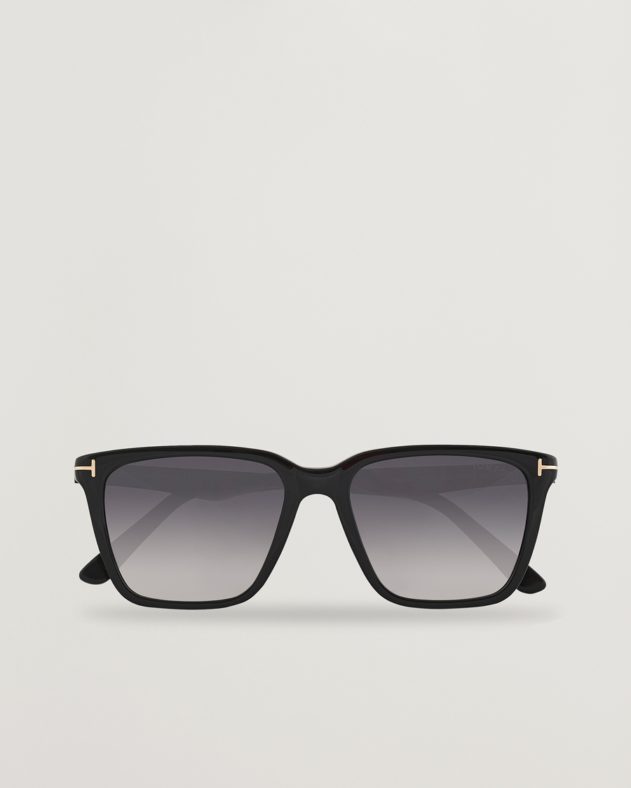 Homme | Lunettes De Soleil | Tom Ford | Garrett Sunglasses Shiny Black/Gradient Smoke