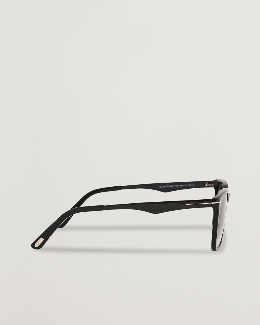 Homme | Lunettes De Soleil | Tom Ford | Garrett Sunglasses Shiny Black/Gradient Smoke