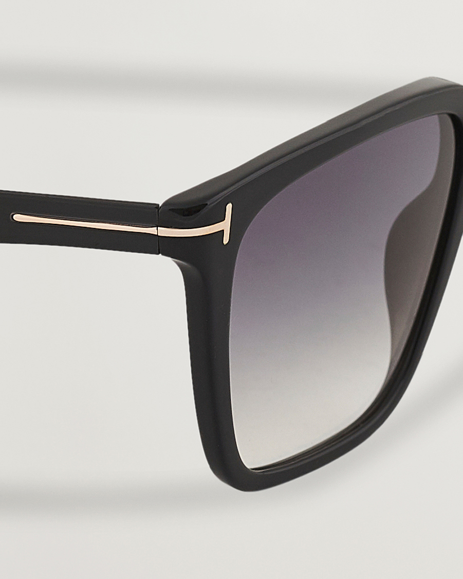 Homme | Lunettes De Soleil | Tom Ford | Garrett Sunglasses Shiny Black/Gradient Smoke