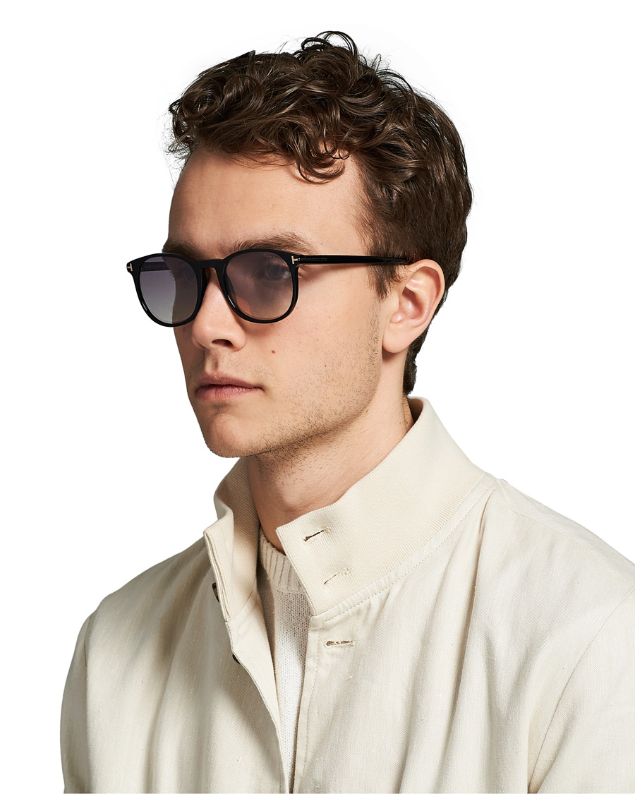 Homme | Tom Ford Ansel Sunglasses Shiny Black/Smoke Mirror | Tom Ford | Ansel Sunglasses Shiny Black/Smoke Mirror