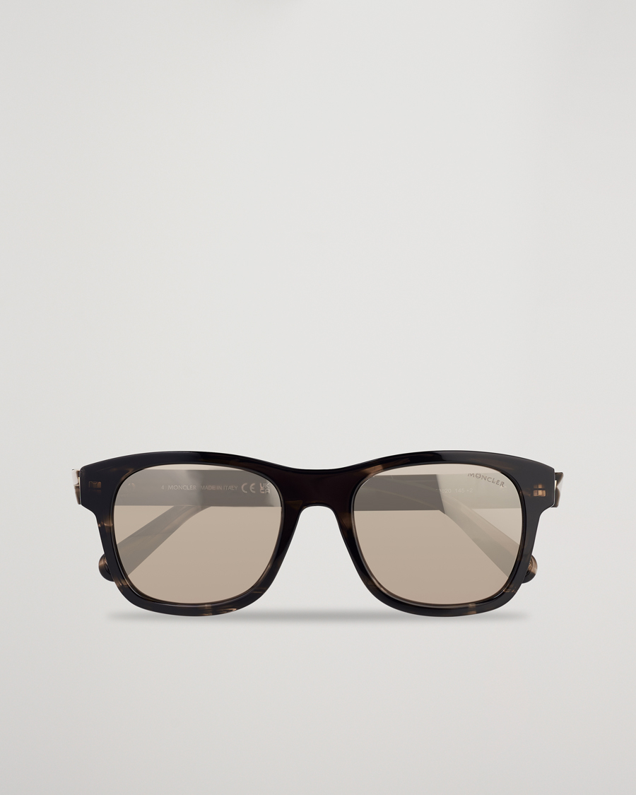 Homme | Moncler Lunettes ML0192 Sunglasses Shiny Dark Brown/Roviex Mirror | Moncler Lunettes | ML0192 Sunglasses Shiny Dark Brown/Roviex Mirror