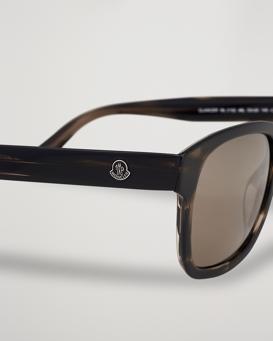 Homme | Moncler Lunettes ML0192 Sunglasses Shiny Dark Brown/Roviex Mirror | Moncler Lunettes | ML0192 Sunglasses Shiny Dark Brown/Roviex Mirror