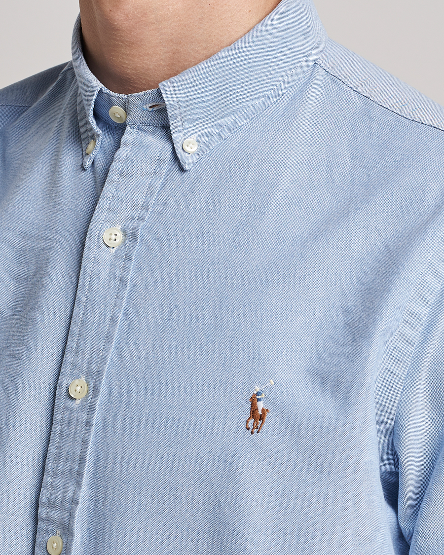 Homme | Chemises | Polo Ralph Lauren | Slim Fit Oxford Short Sleeve Shirt Blue