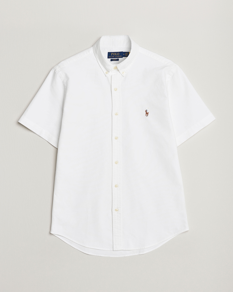 Homme | Chemises | Polo Ralph Lauren | Slim Fit Oxford Short Sleeve Shirt White