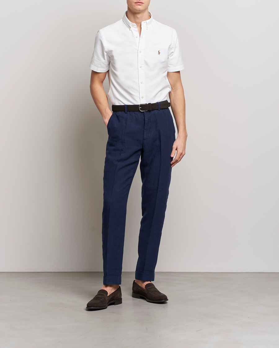 Homme | Chemises | Polo Ralph Lauren | Slim Fit Oxford Short Sleeve Shirt White