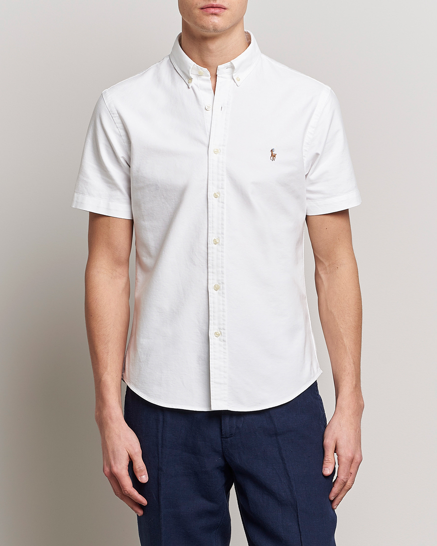 Homme | Chemises | Polo Ralph Lauren | Slim Fit Oxford Short Sleeve Shirt White