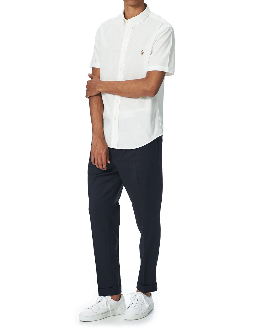 Homme | Chemises | Polo Ralph Lauren | Slim Fit Short Sleeve Button Down Shirt White