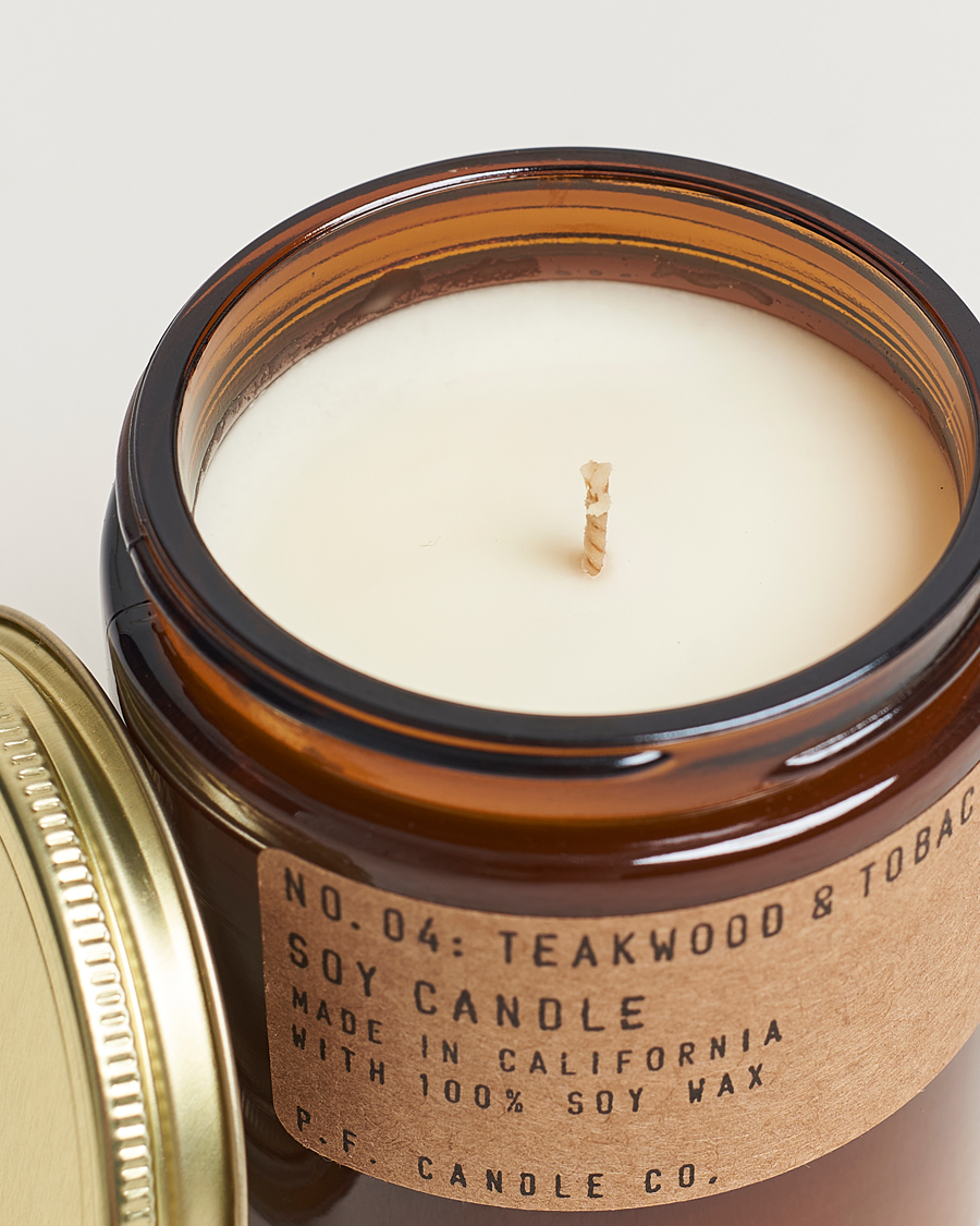 Homme |  | P.F. Candle Co. | Soy Candle No. 4 Teakwood & Tobacco 204g