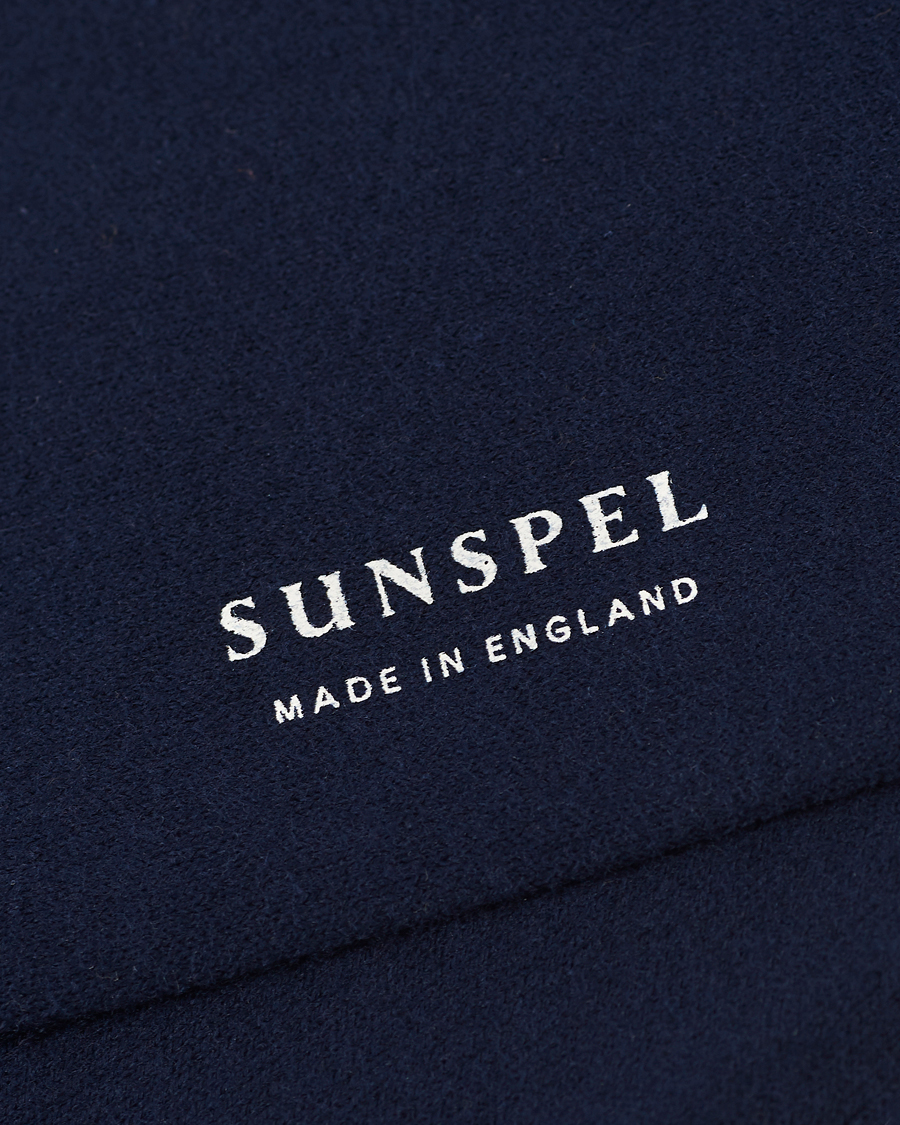 Homme | Best of British | Sunspel | Cotton Blend Socks Navy