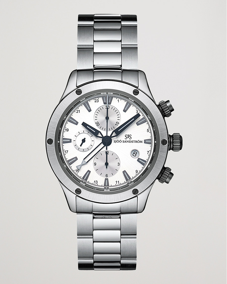 Homme | Sjöö Sandström UTC Extreme 44,2mm White and Stainless Steel | Sjöö Sandström | UTC Extreme 44,2mm White and Stainless Steel