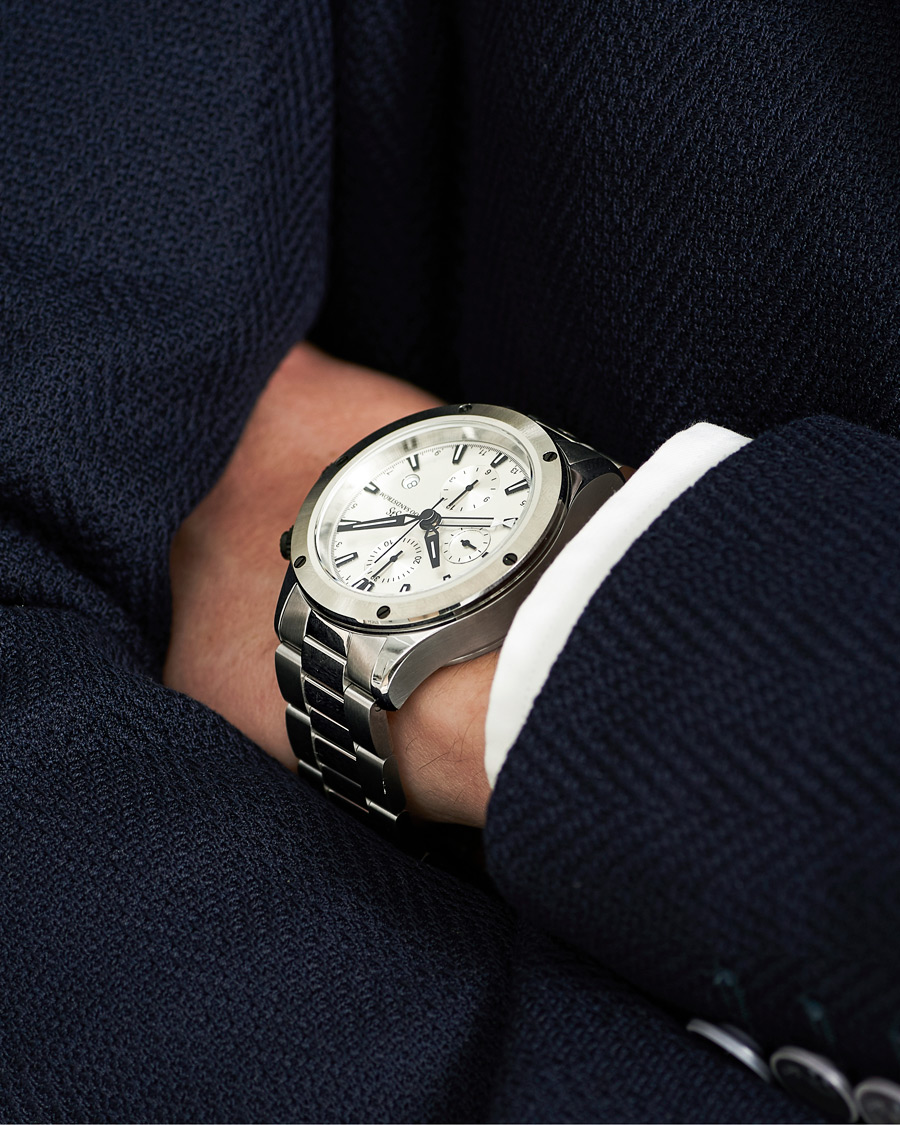 Homme | Sjöö Sandström UTC Extreme 44,2mm White and Stainless Steel | Sjöö Sandström | UTC Extreme 44,2mm White and Stainless Steel