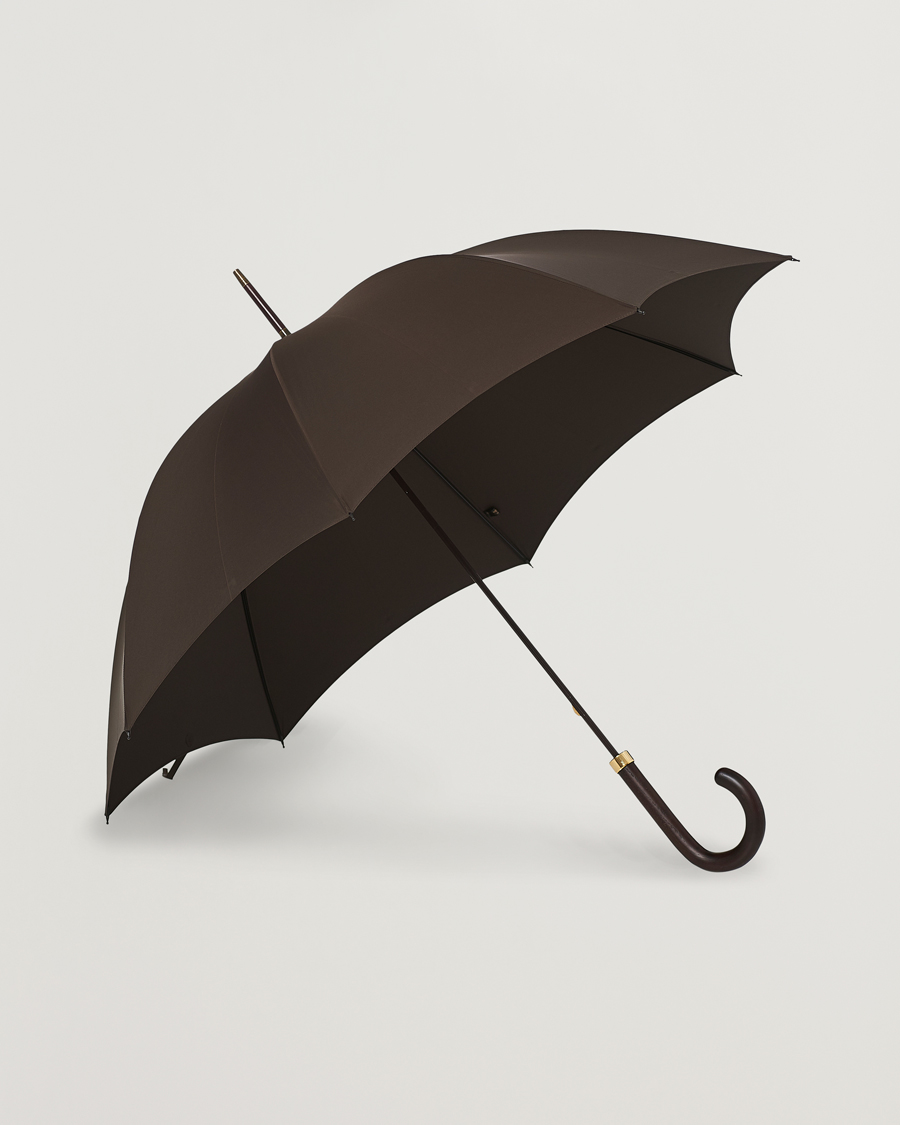 Homme | Parapluies | Fox Umbrellas | Polished Hardwood Umbrella Brown