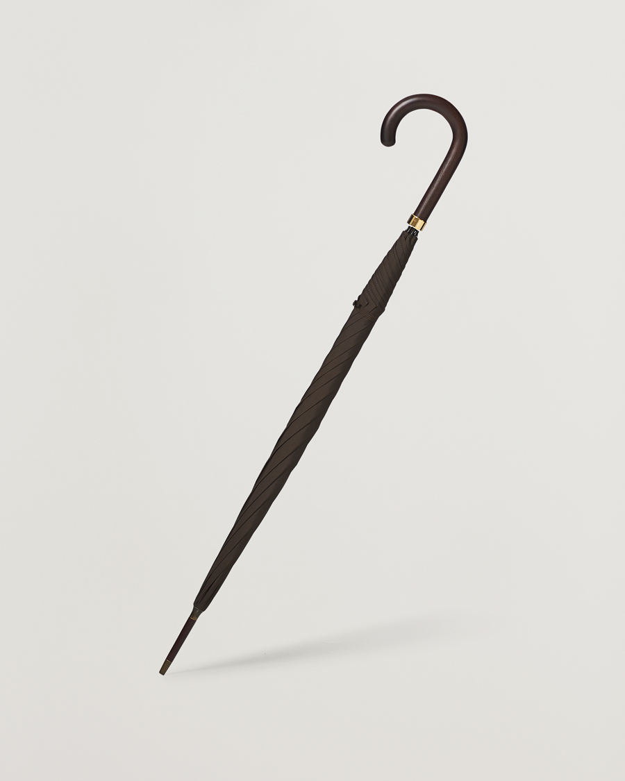 Homme | Parapluies | Fox Umbrellas | Polished Hardwood Umbrella Brown