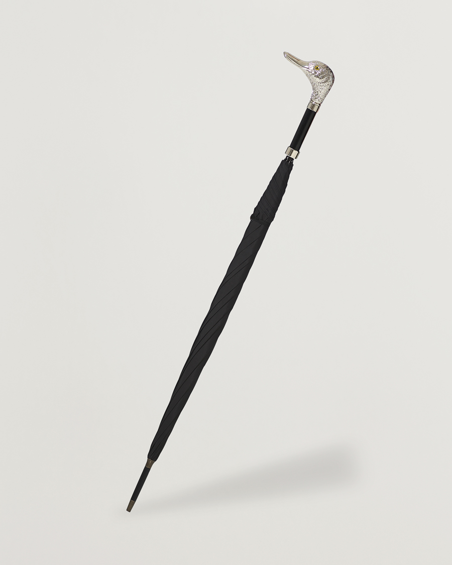 Homme | Parapluies | Fox Umbrellas | Silver Duck Umbrella Black Black