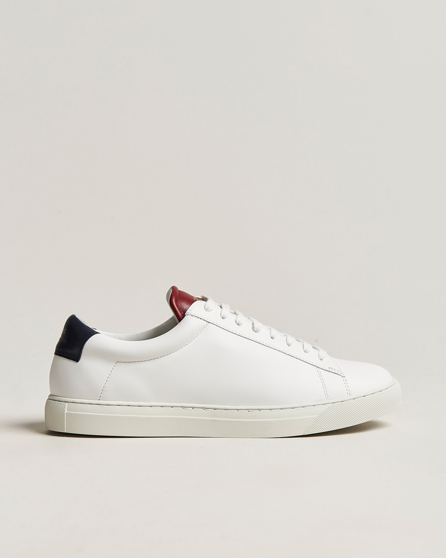 Homme | Zespà ZSP4 Nappa Leather Sneakers White/France | Zespà | ZSP4 Nappa Leather Sneakers White/France
