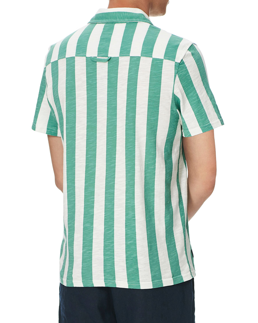 Homme | Polos | Morris | Keeton Stripe Piqué Shirt Green/White
