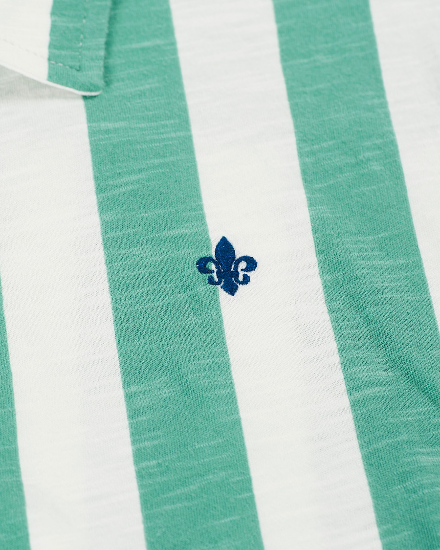 Homme | Polos | Morris | Keeton Stripe Piqué Shirt Green/White