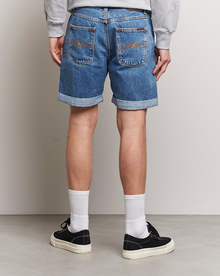 Homme | Shorts | Nudie Jeans | Josh Stretch Denim Shorts Friendly Blue