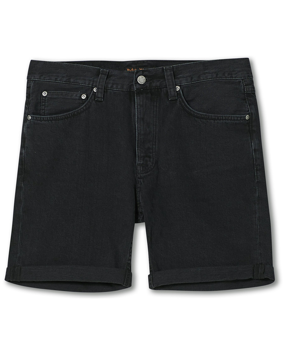 Homme | Shorts | Nudie Jeans | Josh Stretch Denim Shorts Black Water