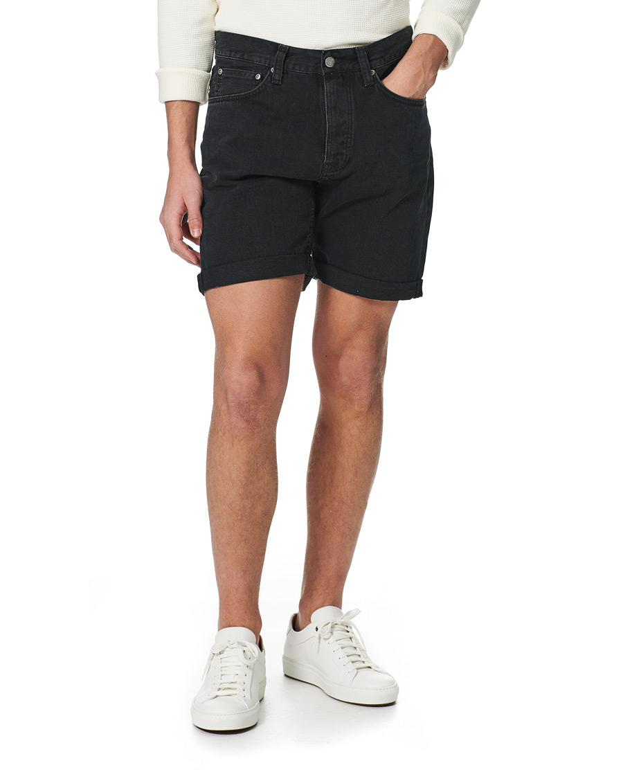 Homme | Shorts | Nudie Jeans | Josh Stretch Denim Shorts Black Water